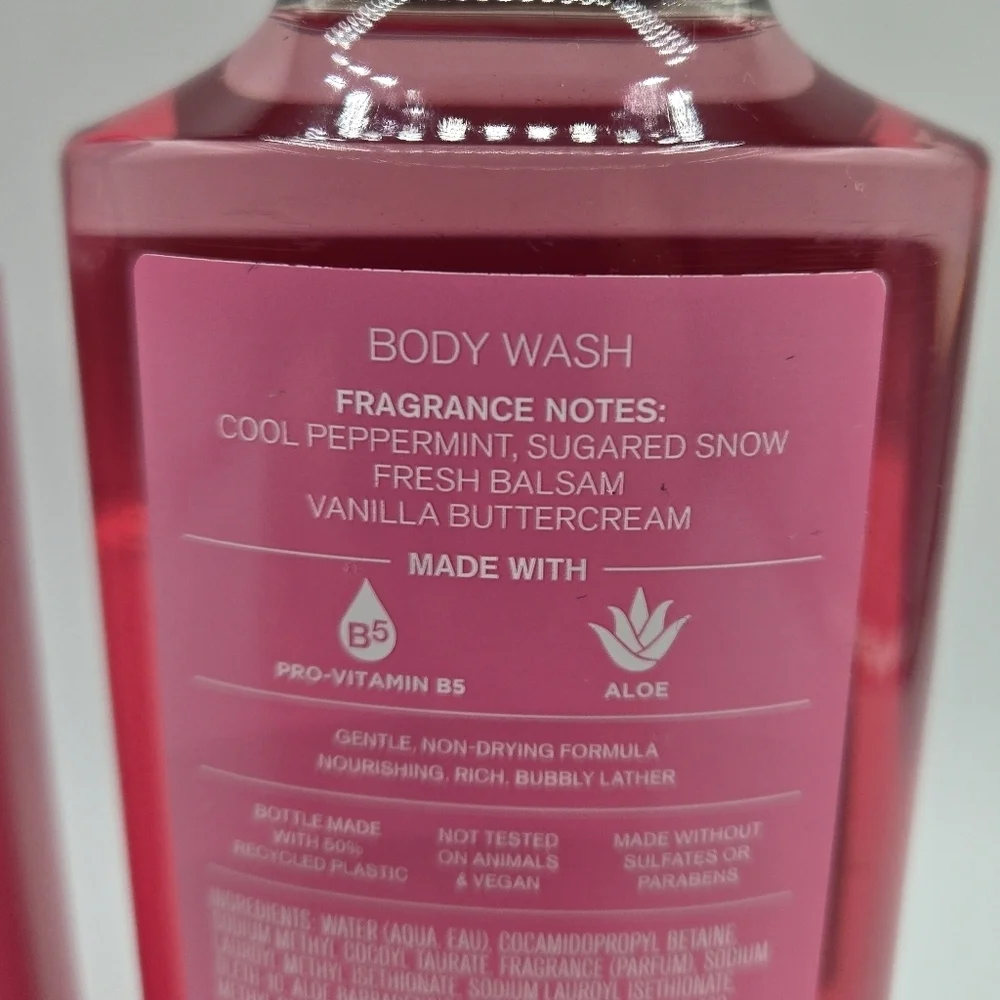 Bath & Body Works Twisted Peppermint Body Wash and Lotion Bundle Set